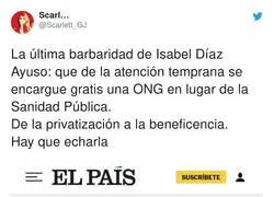 Ayuso deja en manos de un benefactor la Sanidad de su ciudad