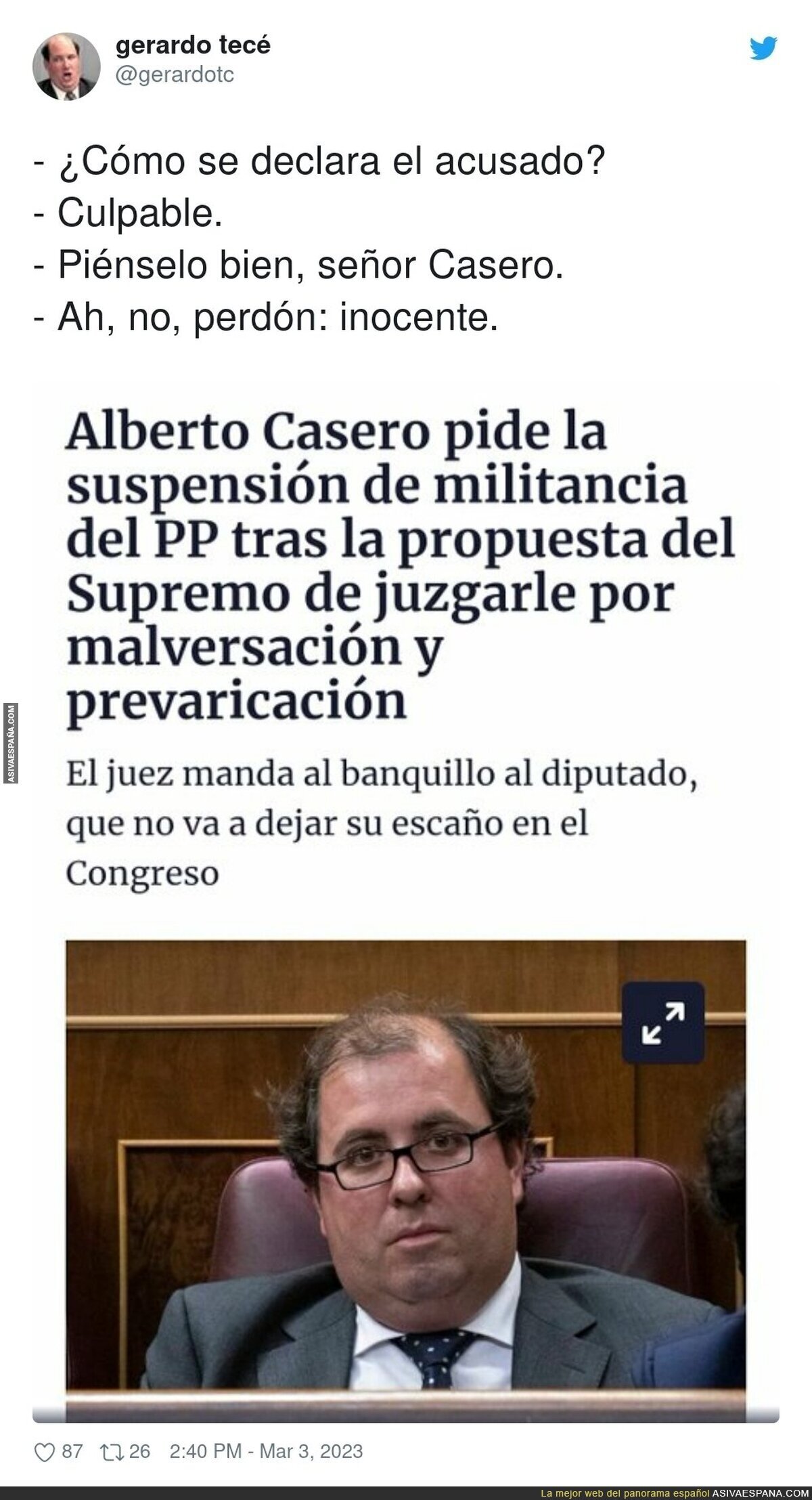 Alberto Casero está hasta el cuello