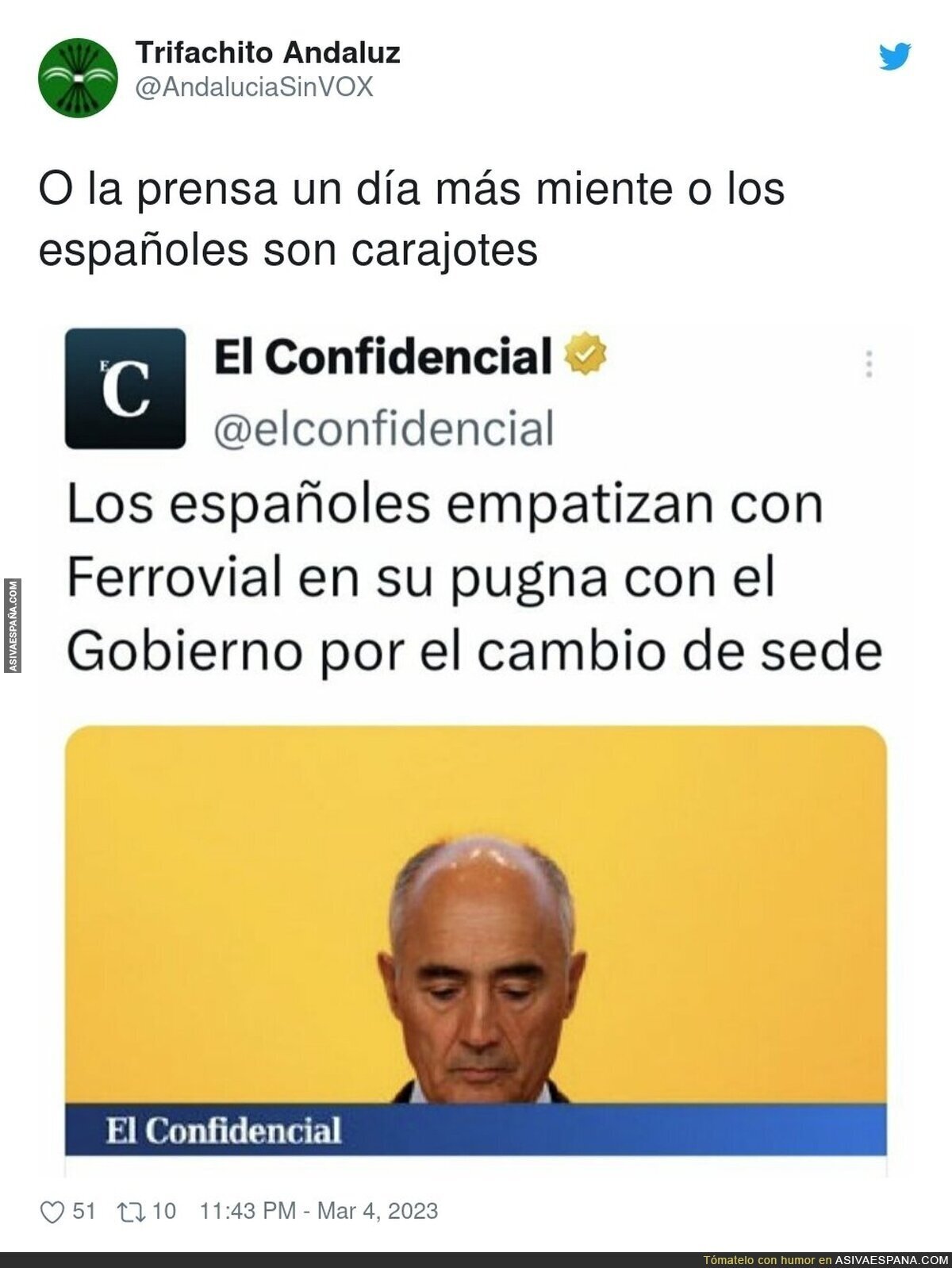 ¿Quién es El Confidencial para hablar por todos los españoles?