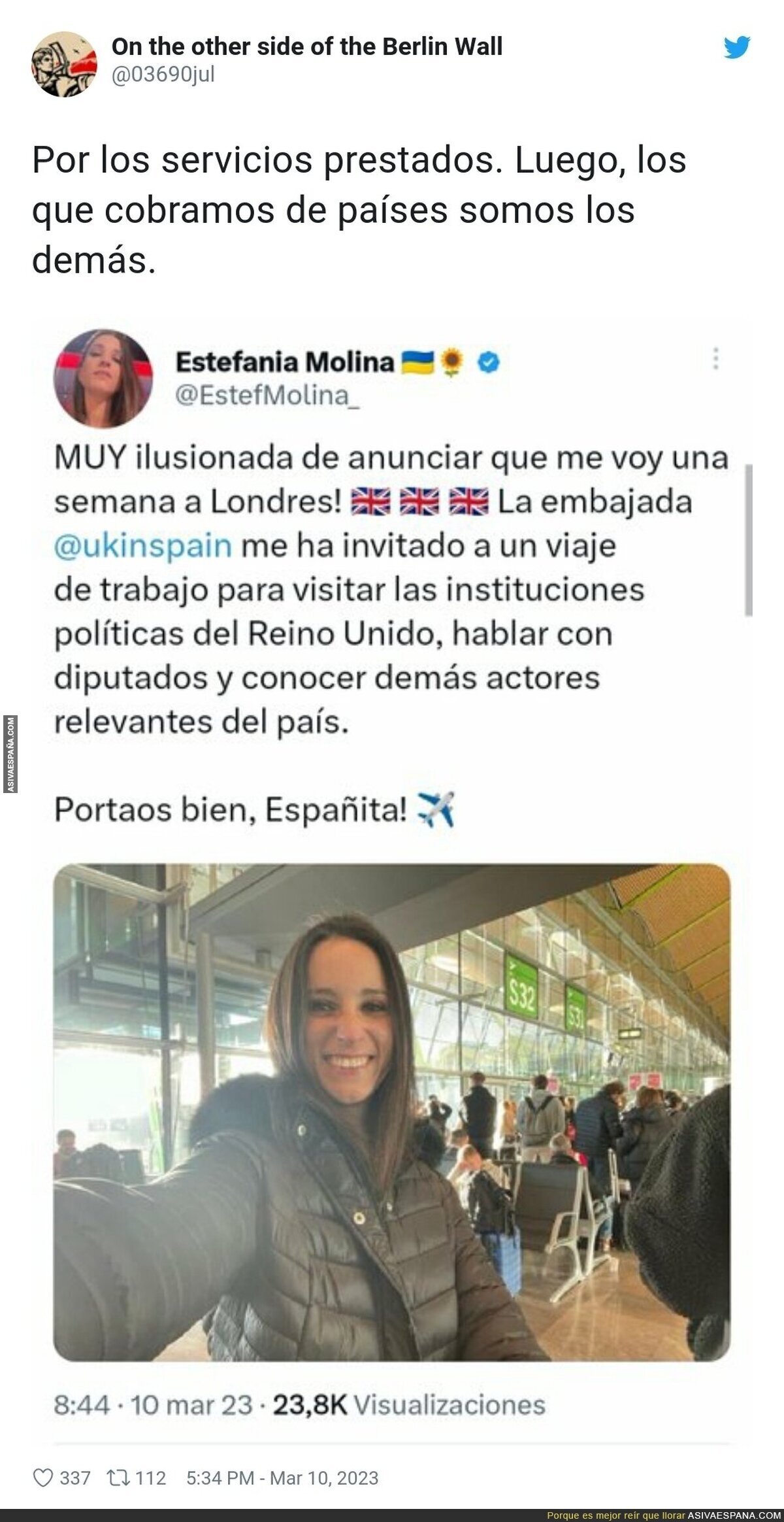 Estefanía Molina se va de España