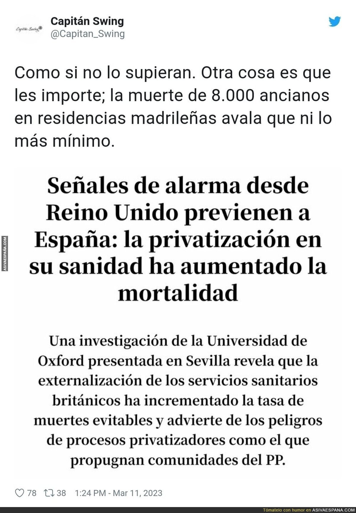 El peligro de privatizar la sanidad