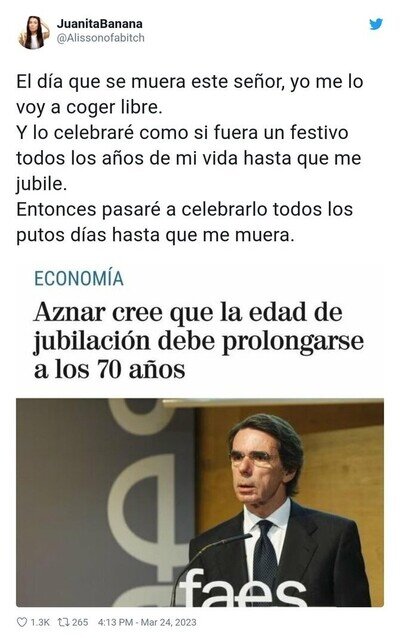 Aznar es muy cruel con la gente