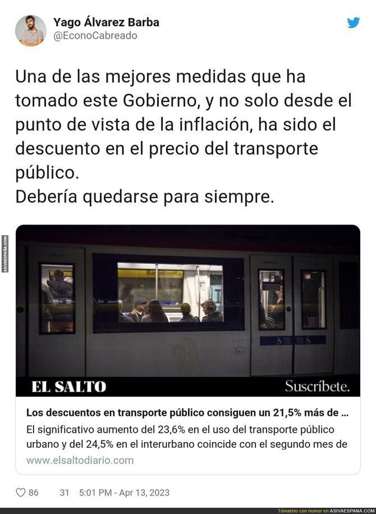 Una medida que no debería perderse