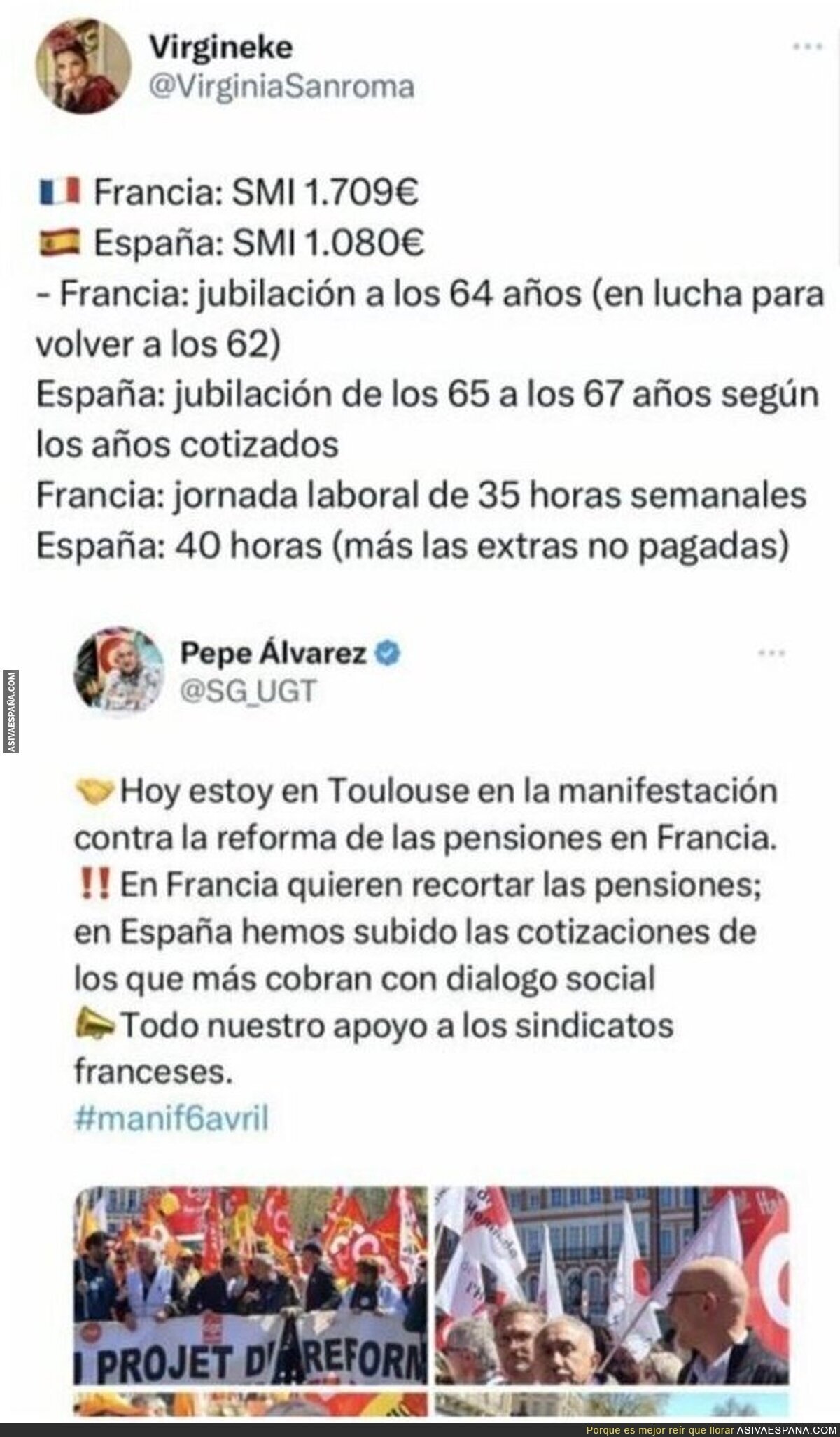 Hay que tener poca vergüenza para ir a Francia con lo que hay en España