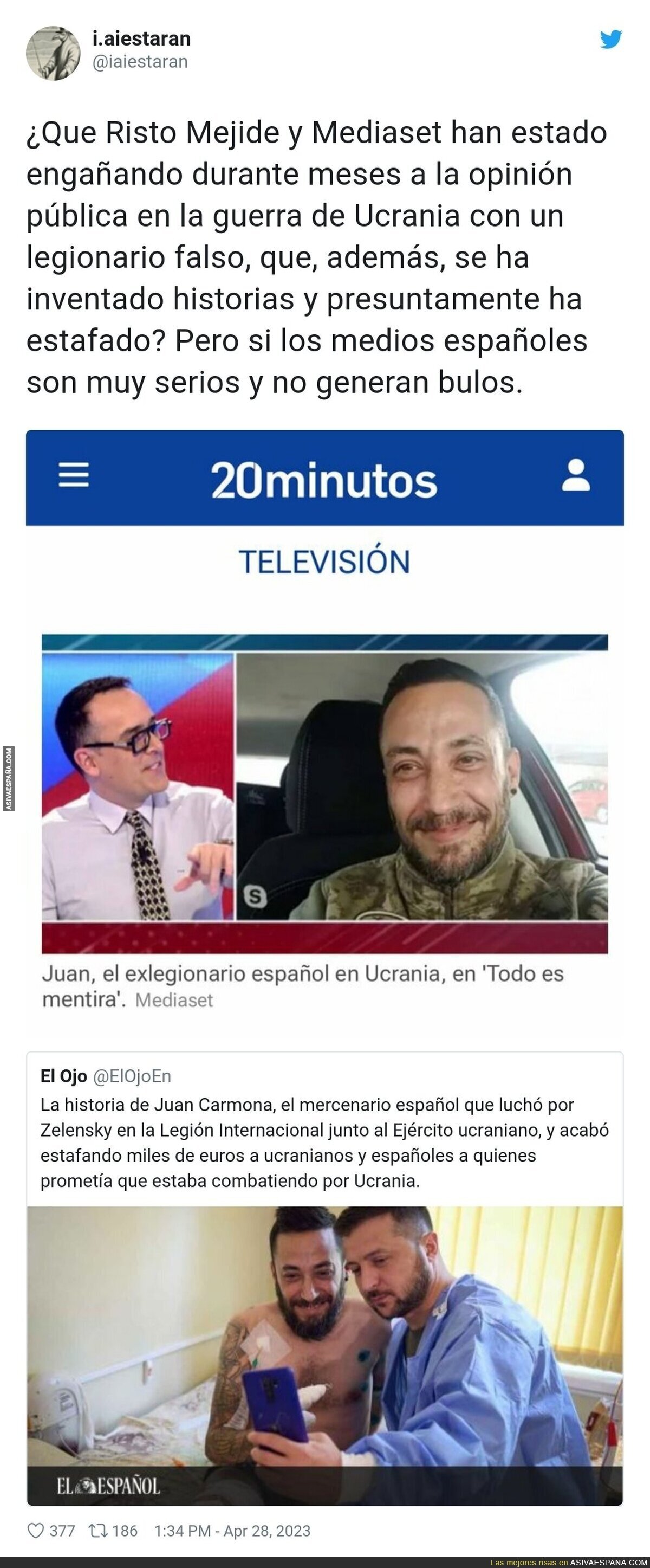 Risto Mejide te ha colado un falso legionario en su programa de televisión