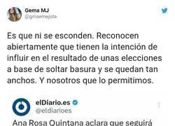 La cloaquera seguirá dando guerra sin disimular