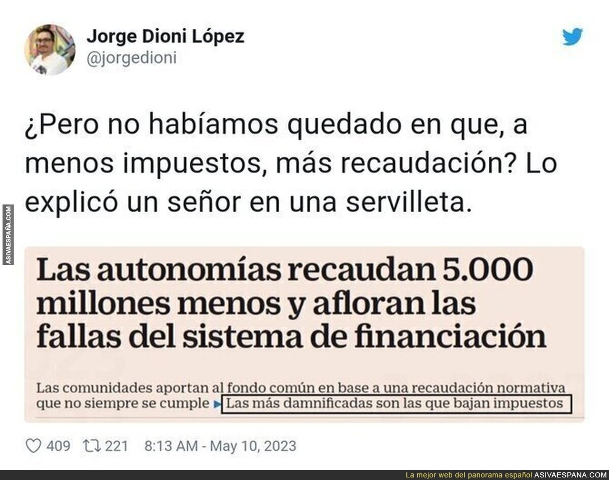 No termina de funcionar lo de menos impuestos