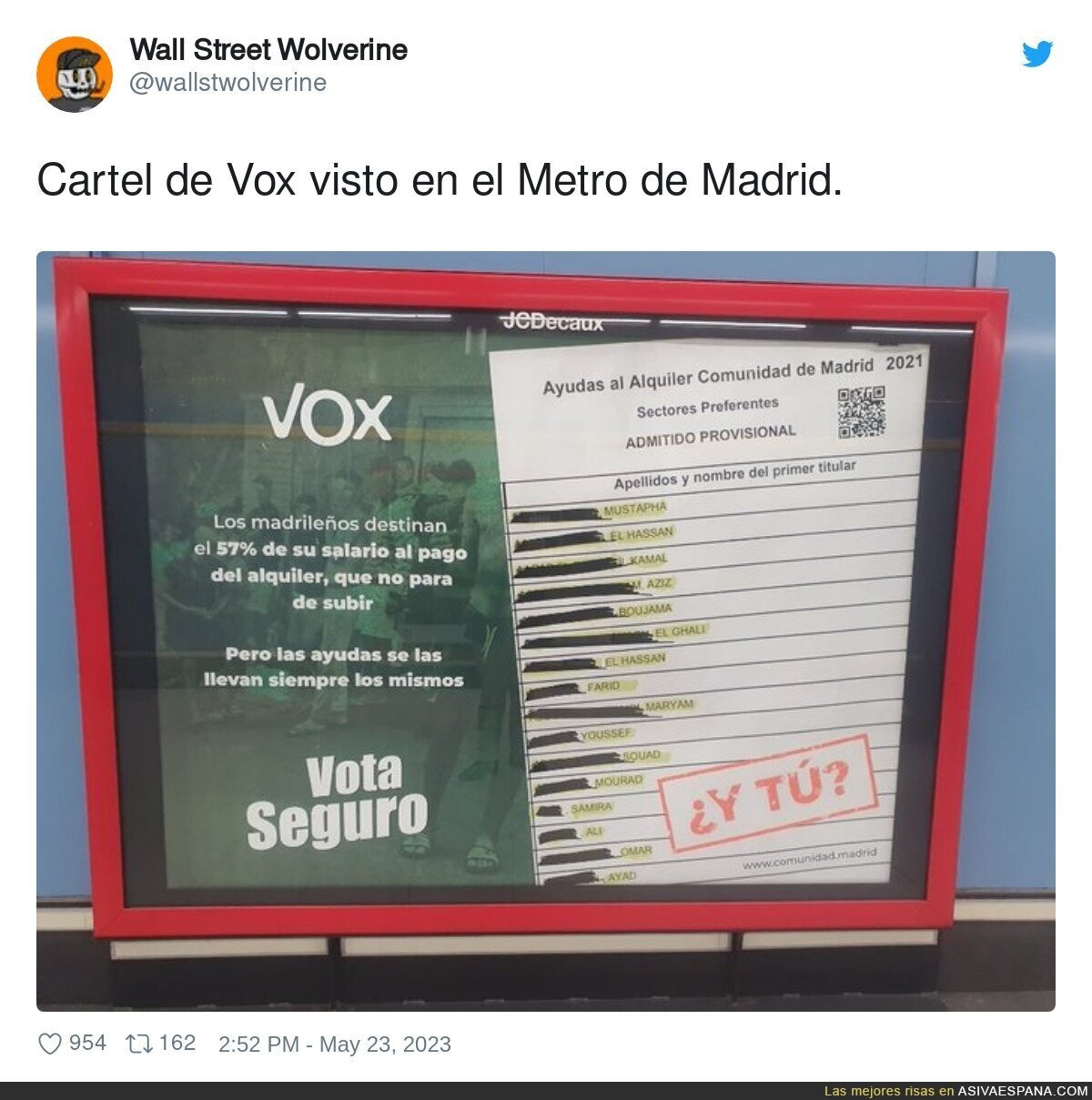 Las marquesinas de las ciudades son un show estos días, por @wallstwolverine