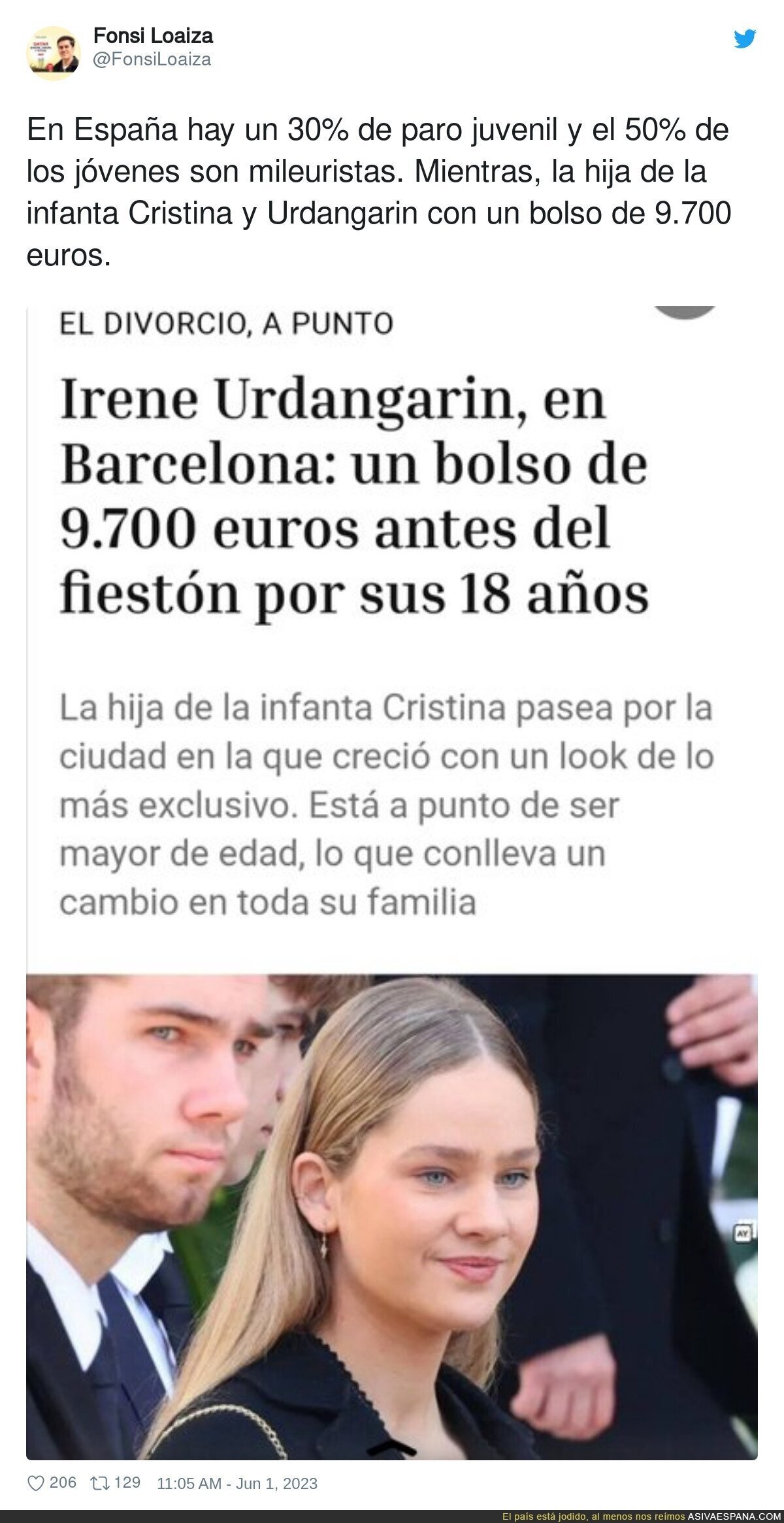 El despilfarro de Irene Urdangarín