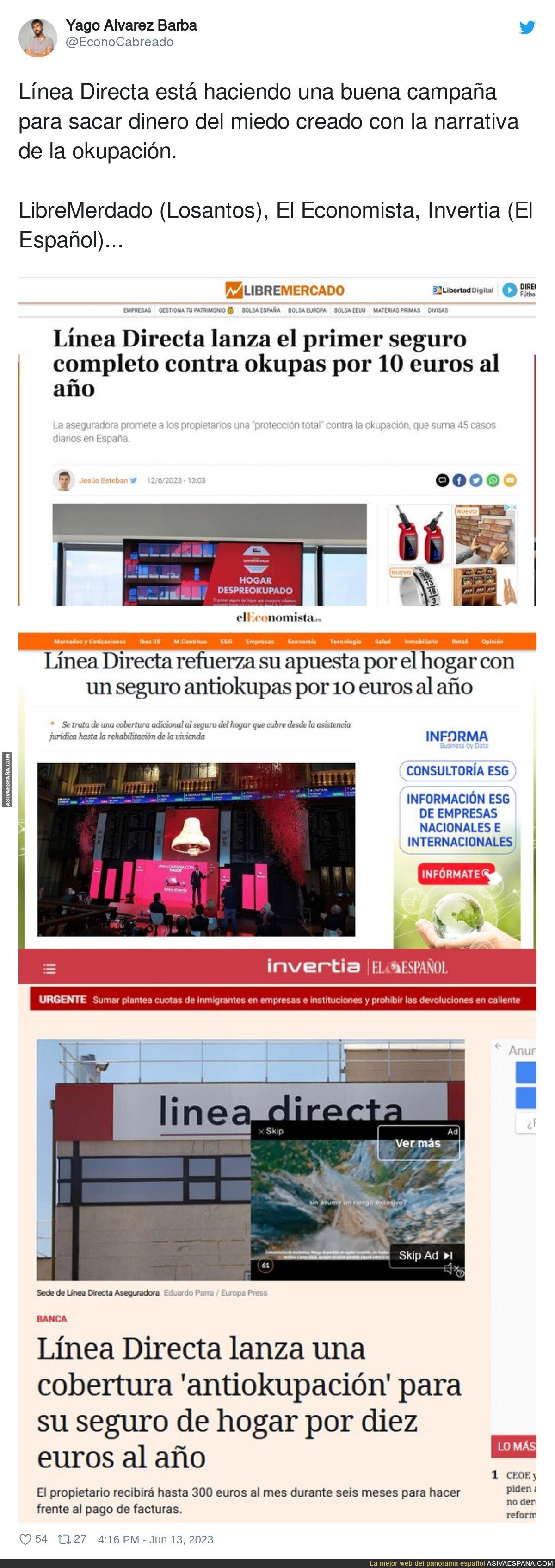 Línea Directa y su publicidad del miedo