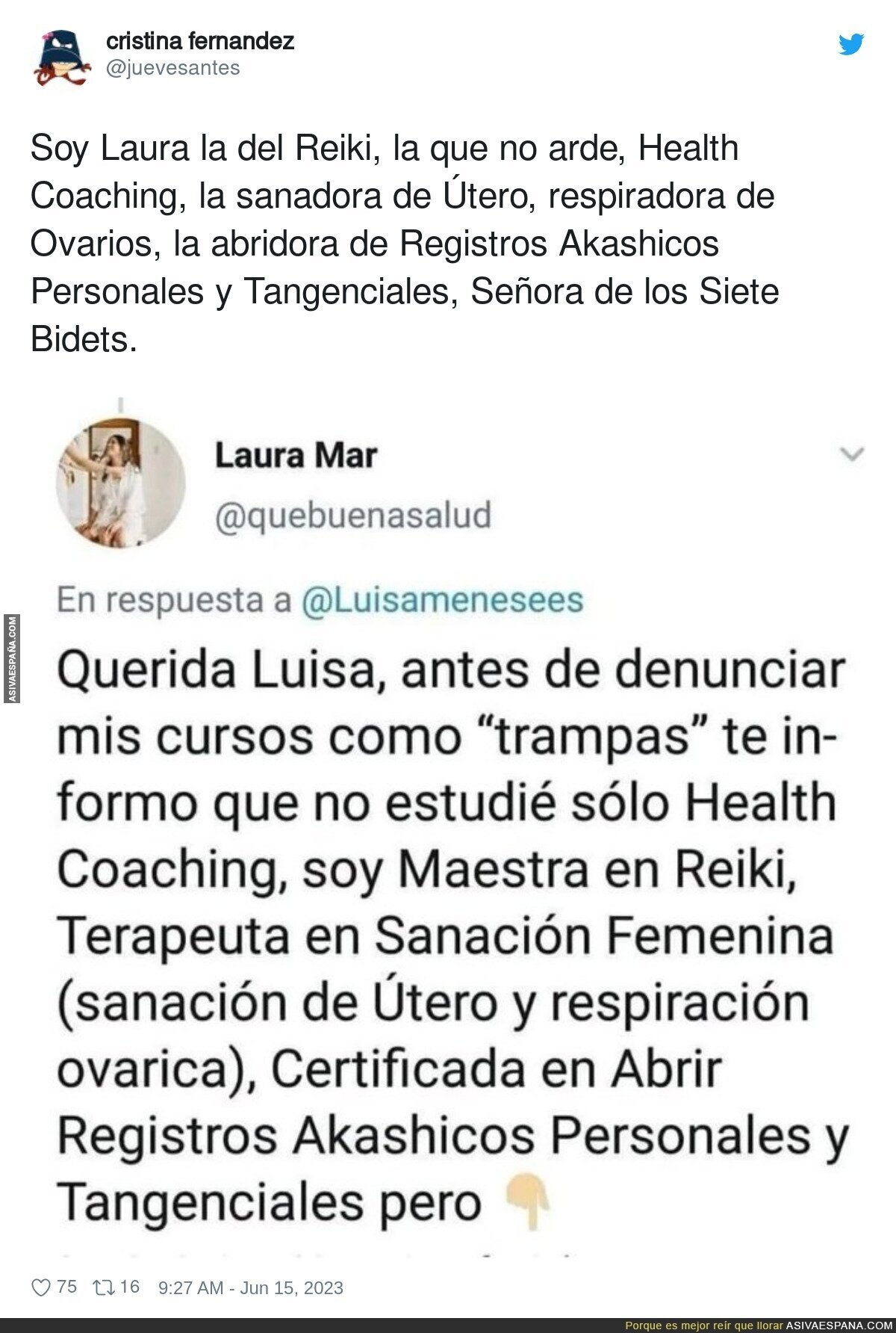 Respiración ovárica es cuando te la sopla todo, ¿no?