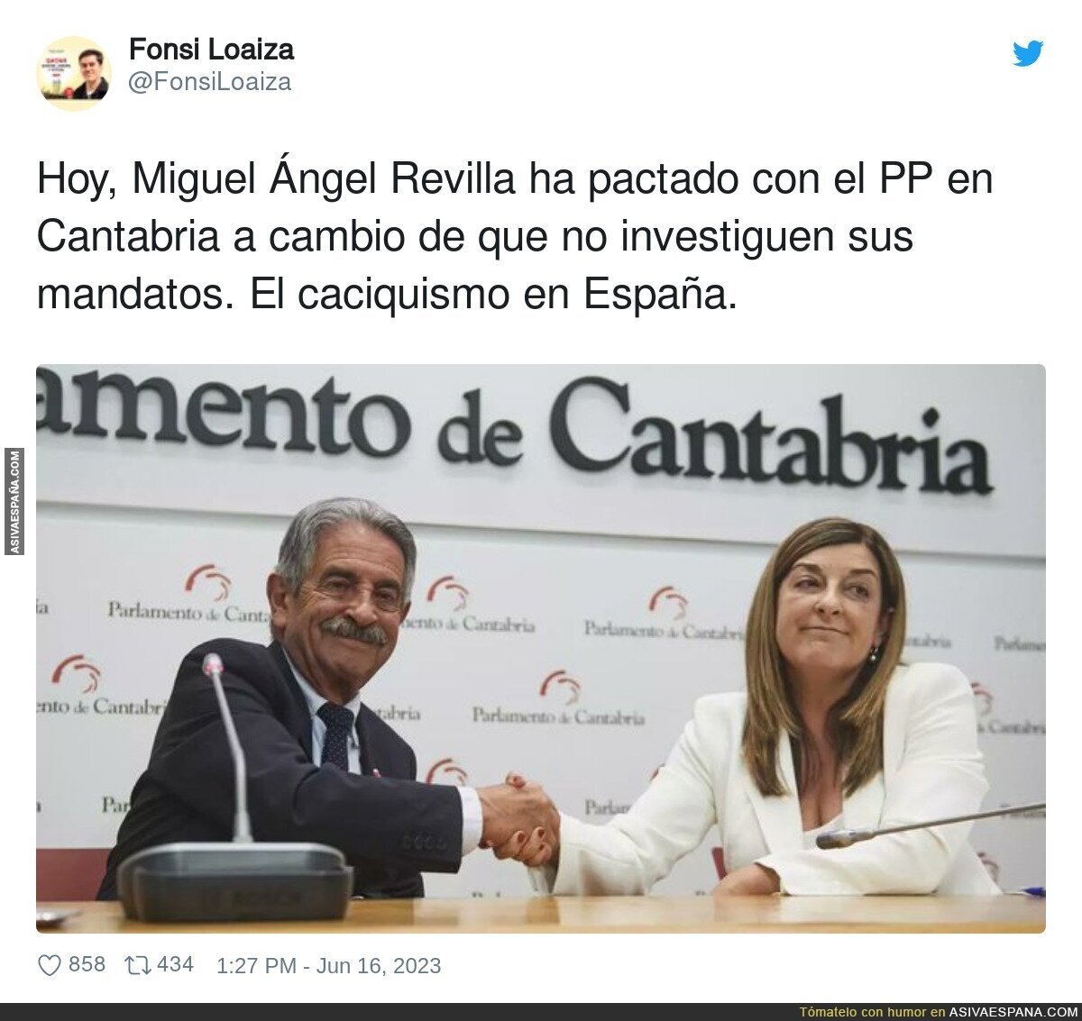 Miguel Ángel Revilla lo tiene atado todo en Cantabria