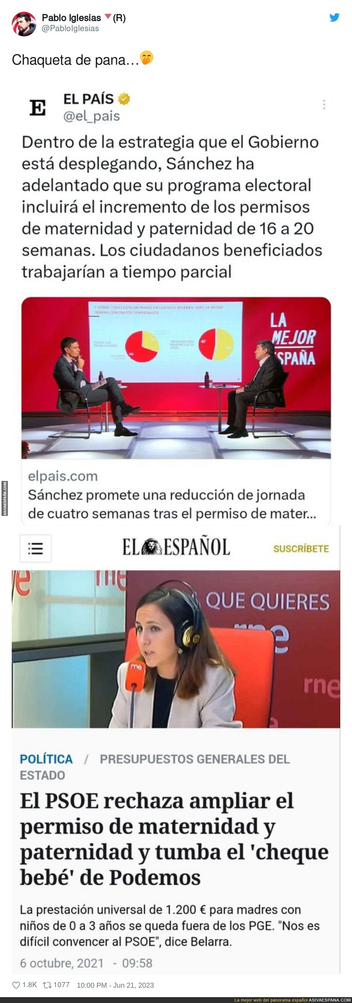 El PSOE se aprovecha de las medidas de Podemos que rechazo en su día