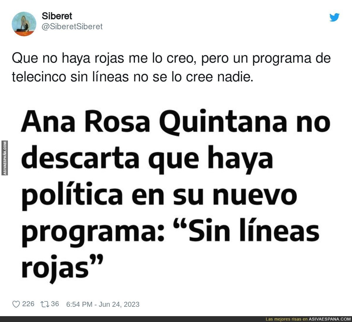 "Sin lineas rojas", pero blancas ya veremos