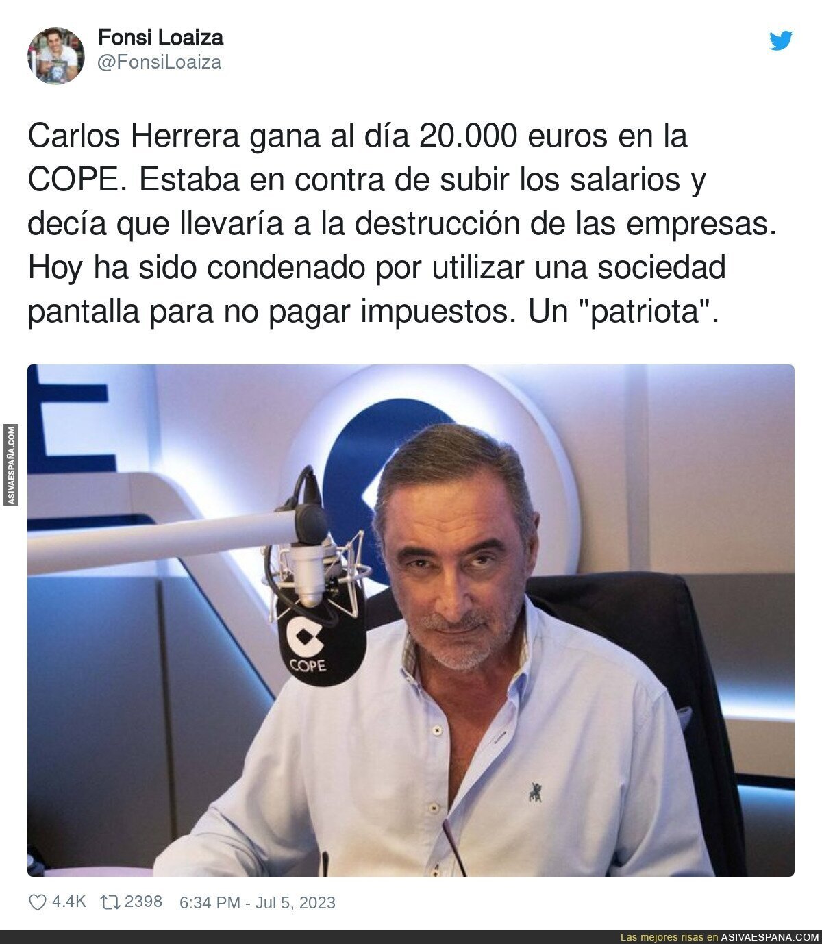 Carlos Herrera, español muy español y mucho español