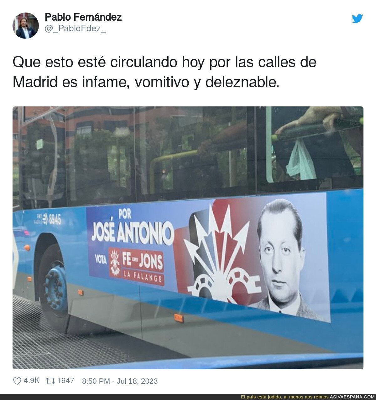 Lamentable lo que está ocurriendo en España en pleno 2023