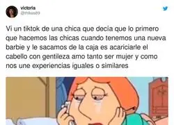 La costumbre al tener una Barbie