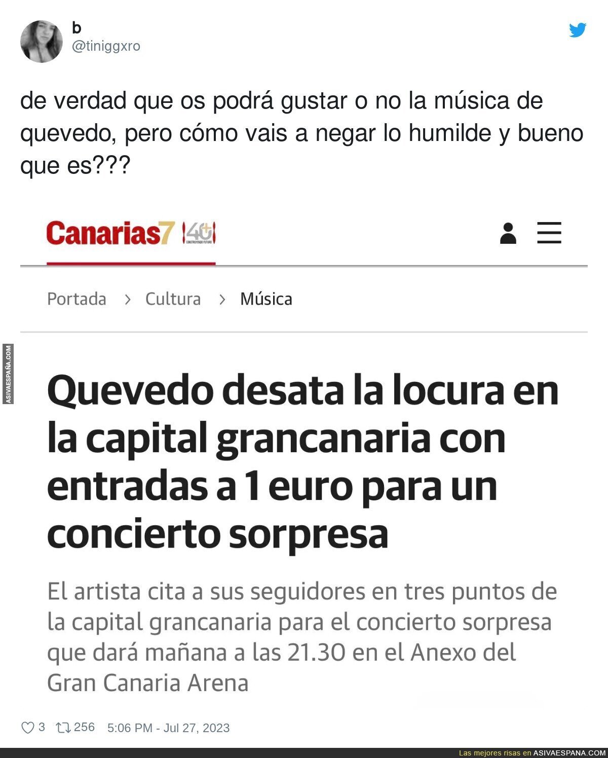 Quevedo es una gran persona