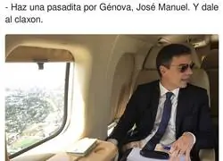 Recochineo de Pedro sánchez con el Falcon