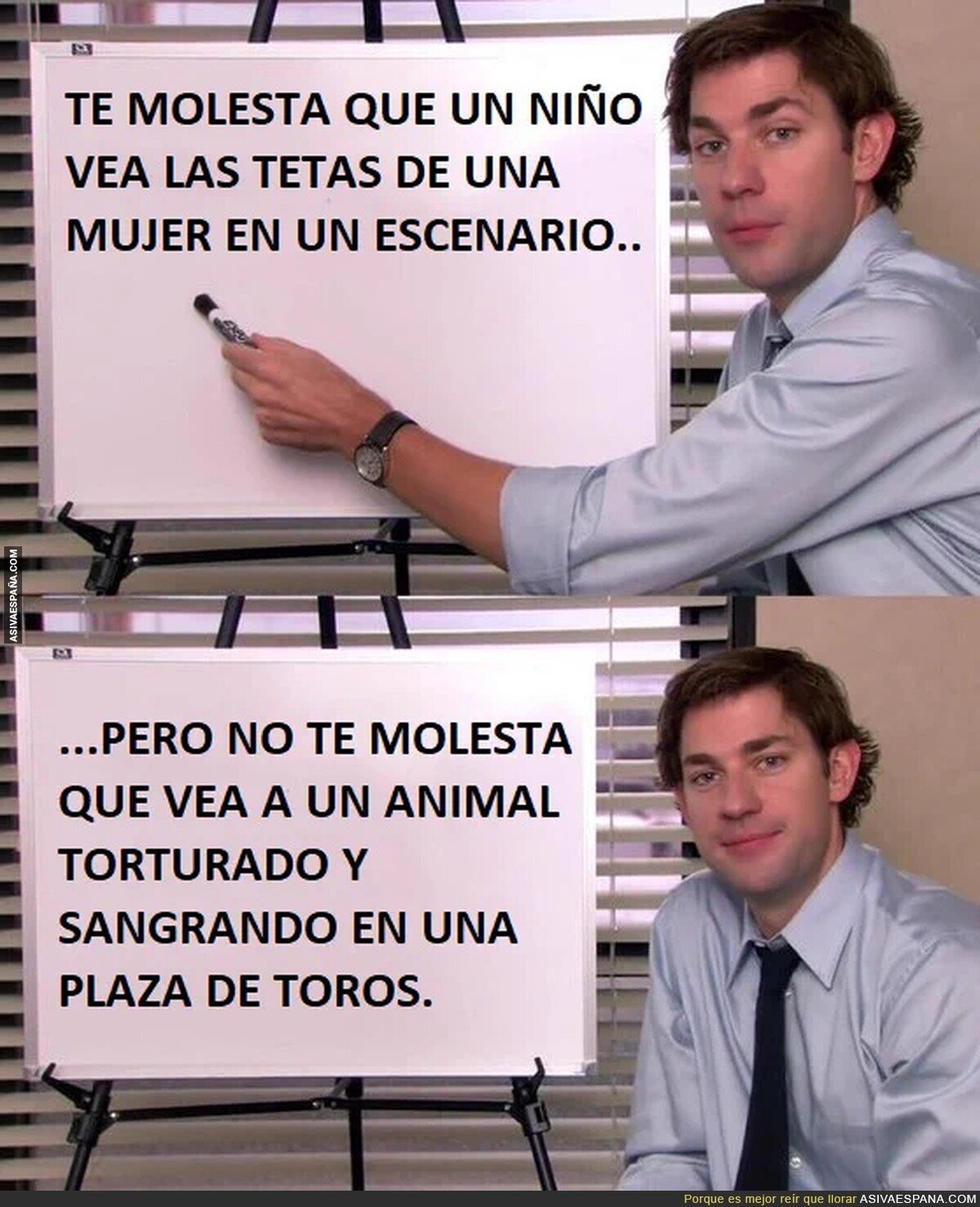 Diferente indignación a la hora de ver un espectáculo