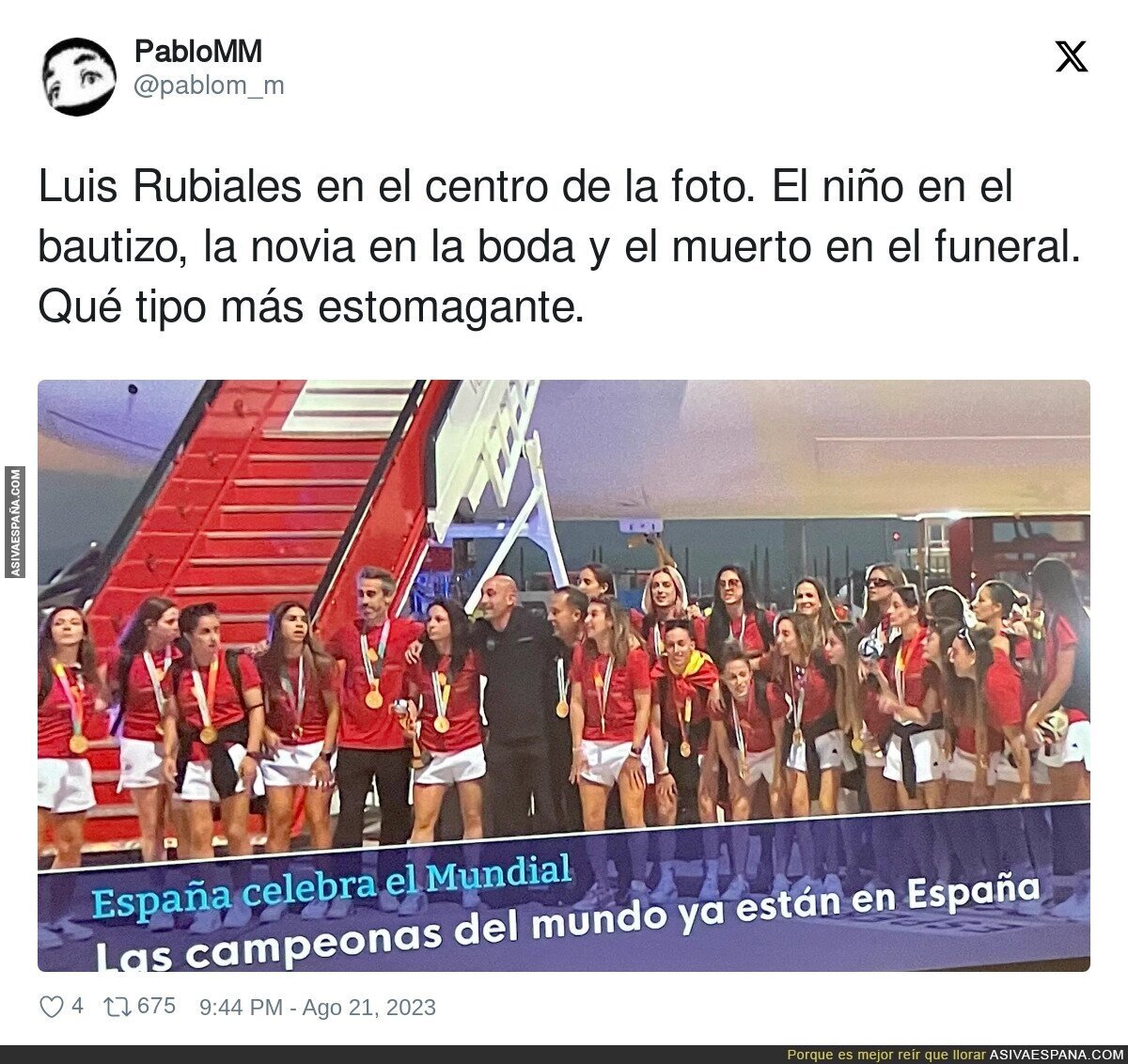 Luis Rubiales quiere ser demasaiado protagonista