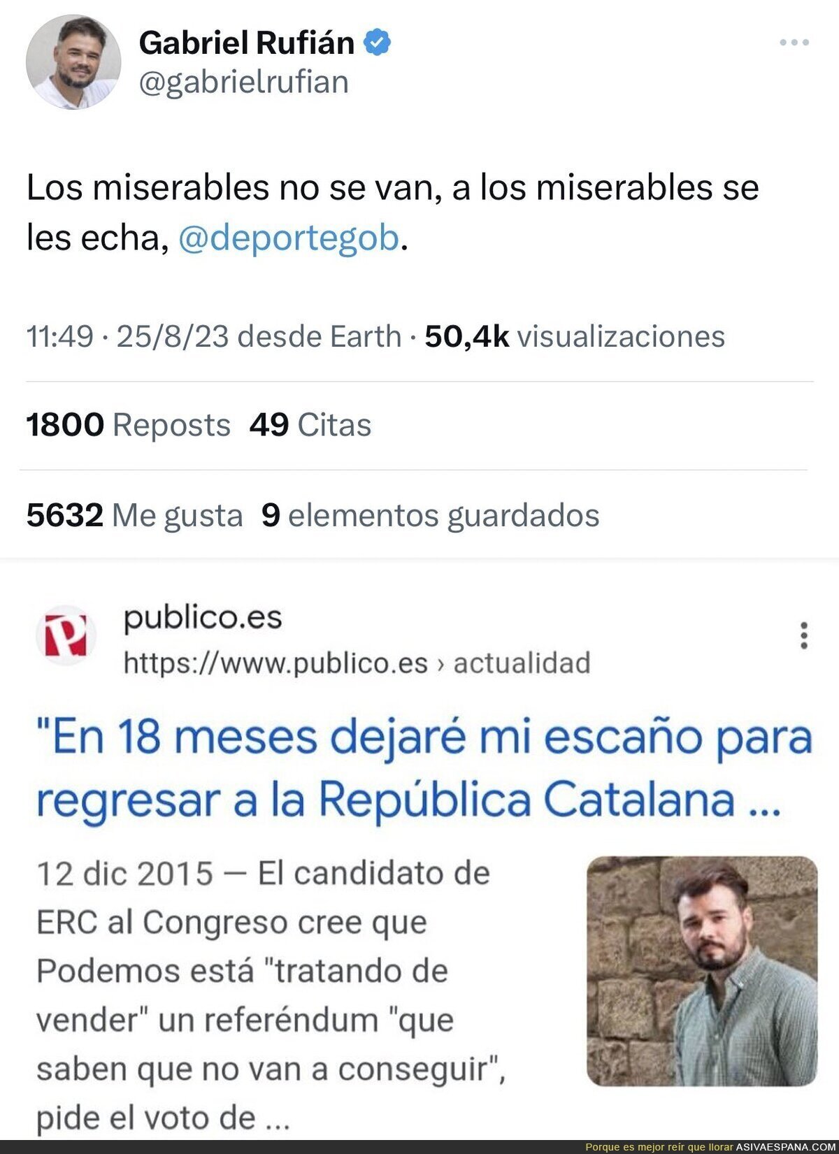 Gabriel Rufián y sus consejos