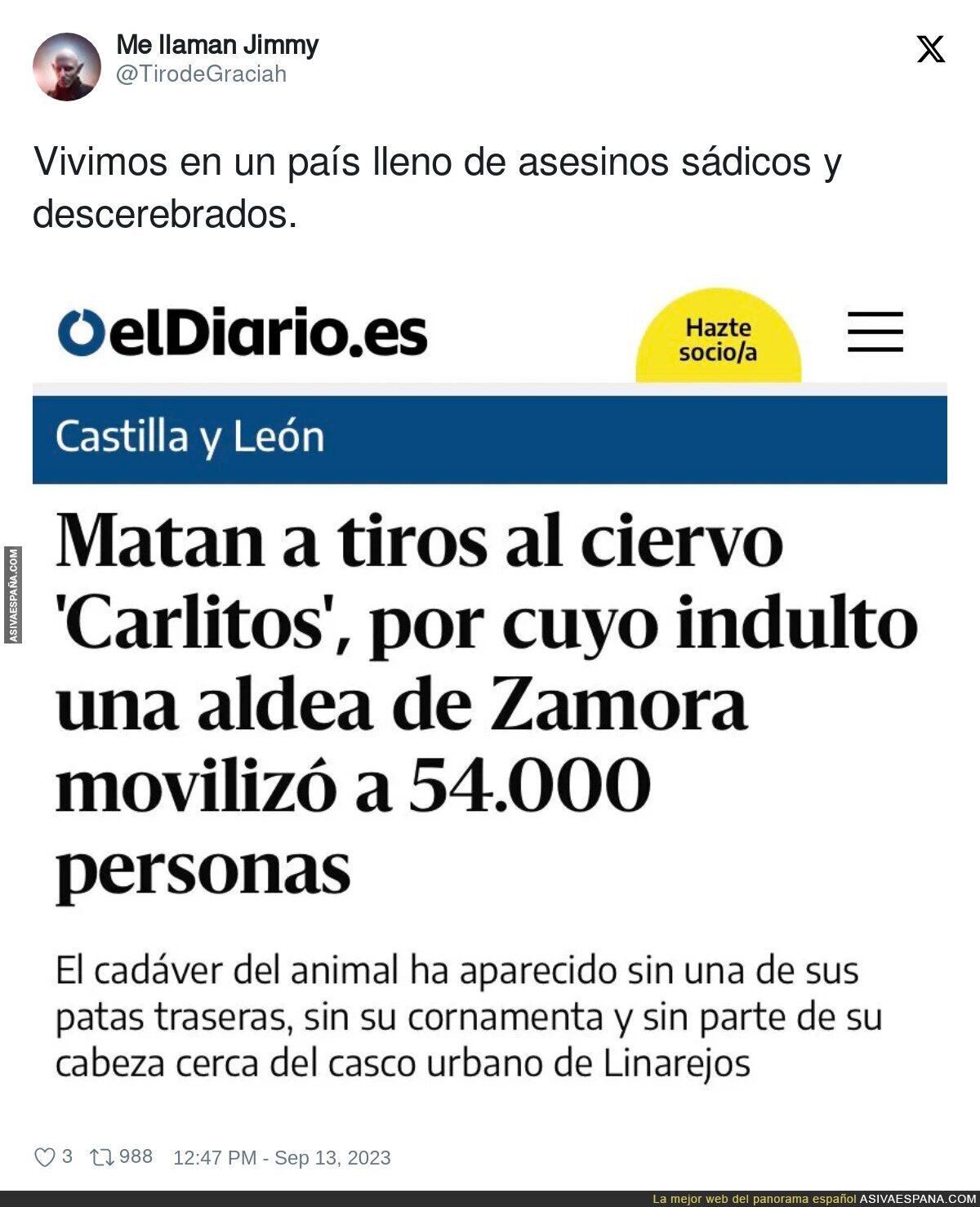 La gente está muy mal de la cabeza