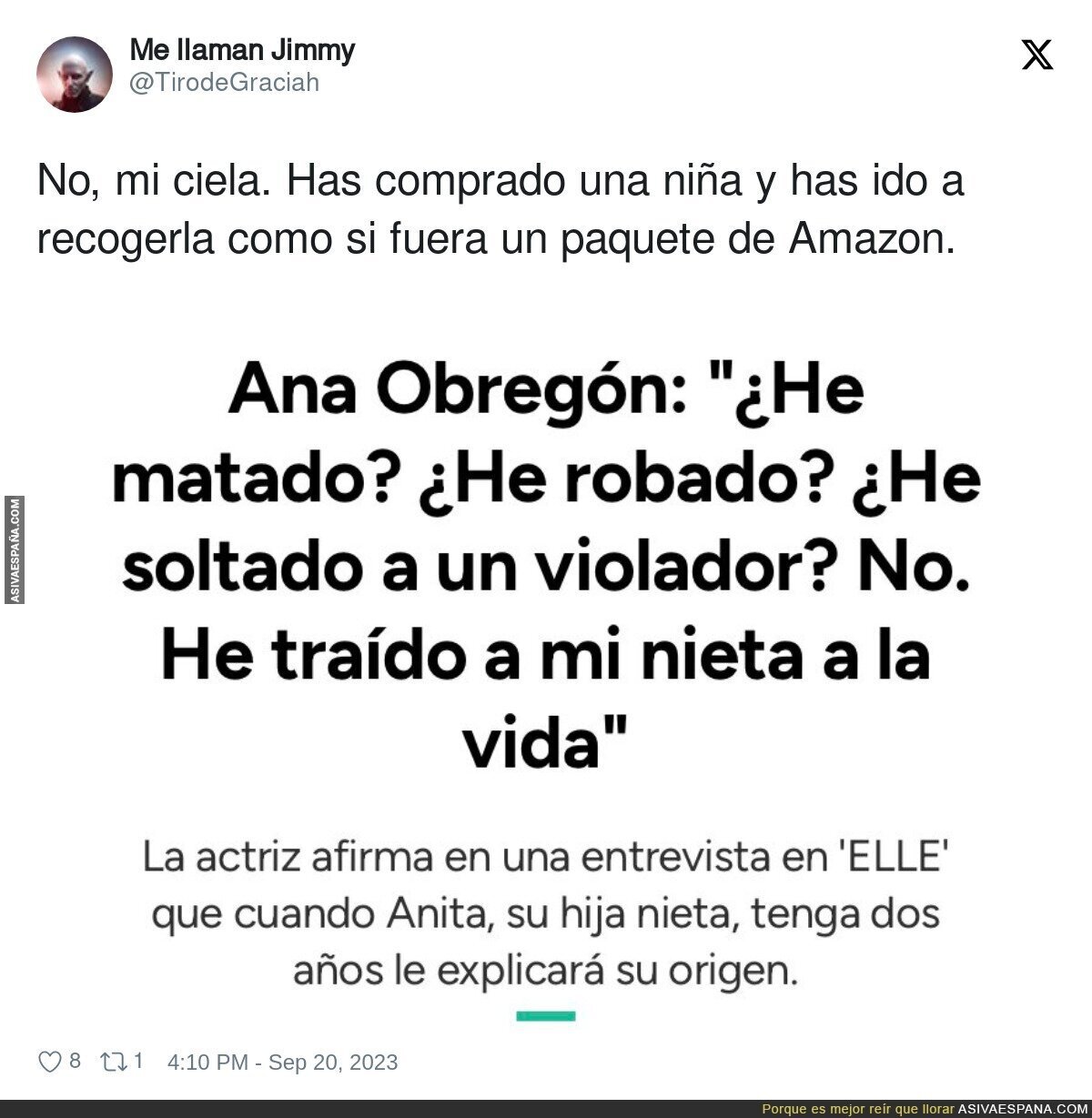 La indignación de Ana Obregón