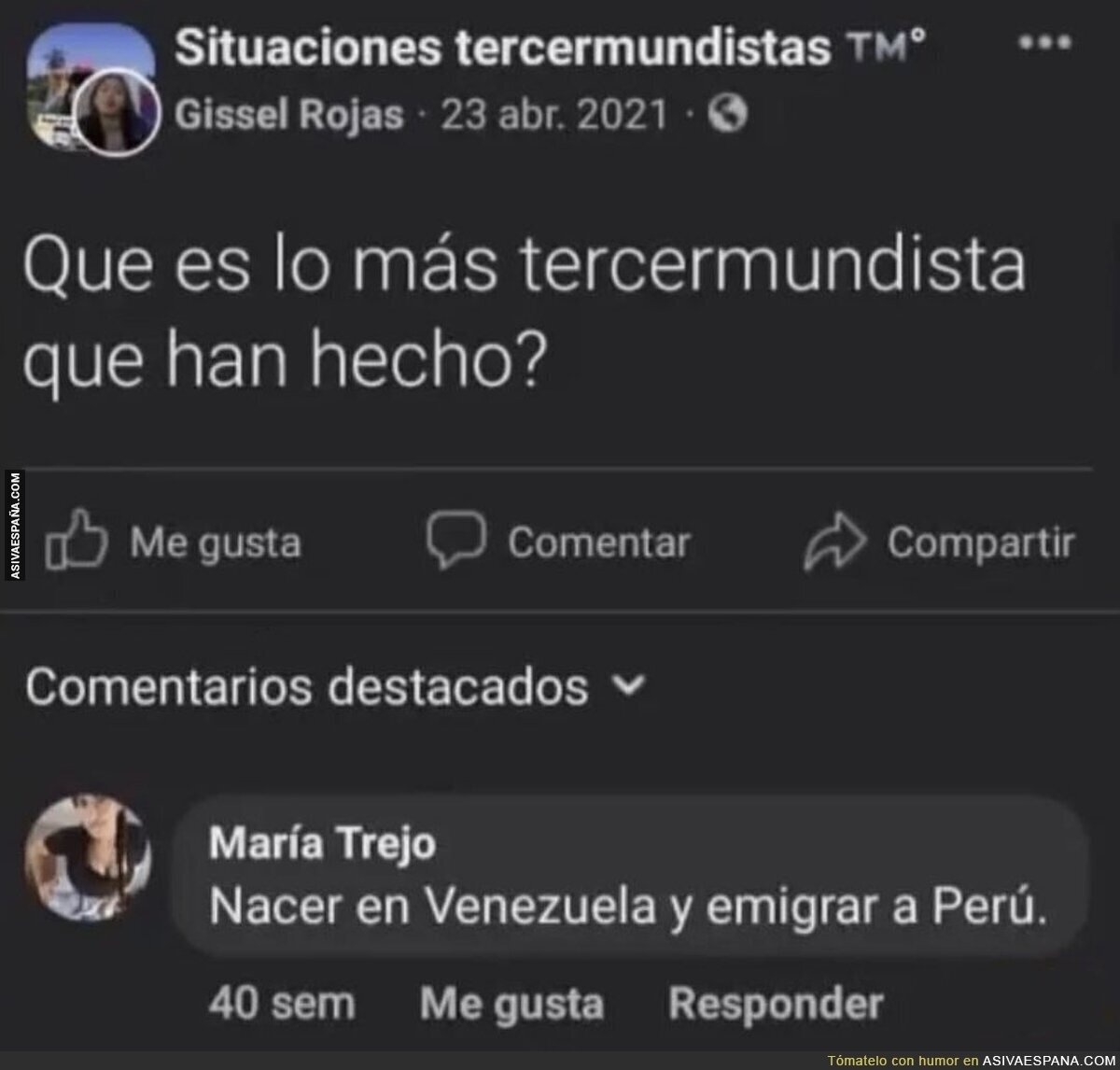 Lo más tercermundista