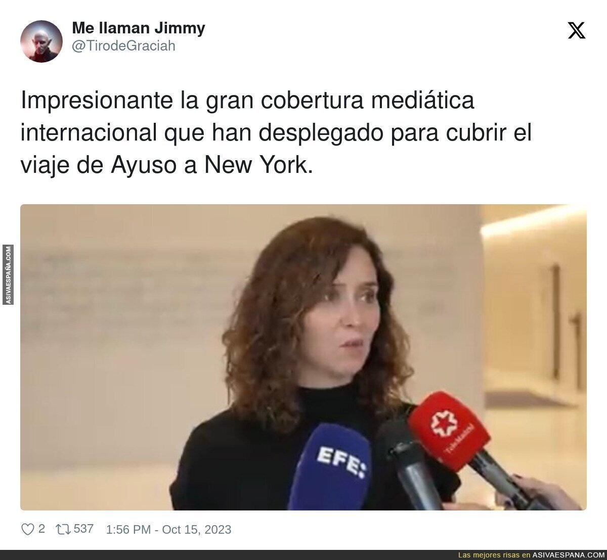 Nadie hace caso a Ayuso en Nueva York