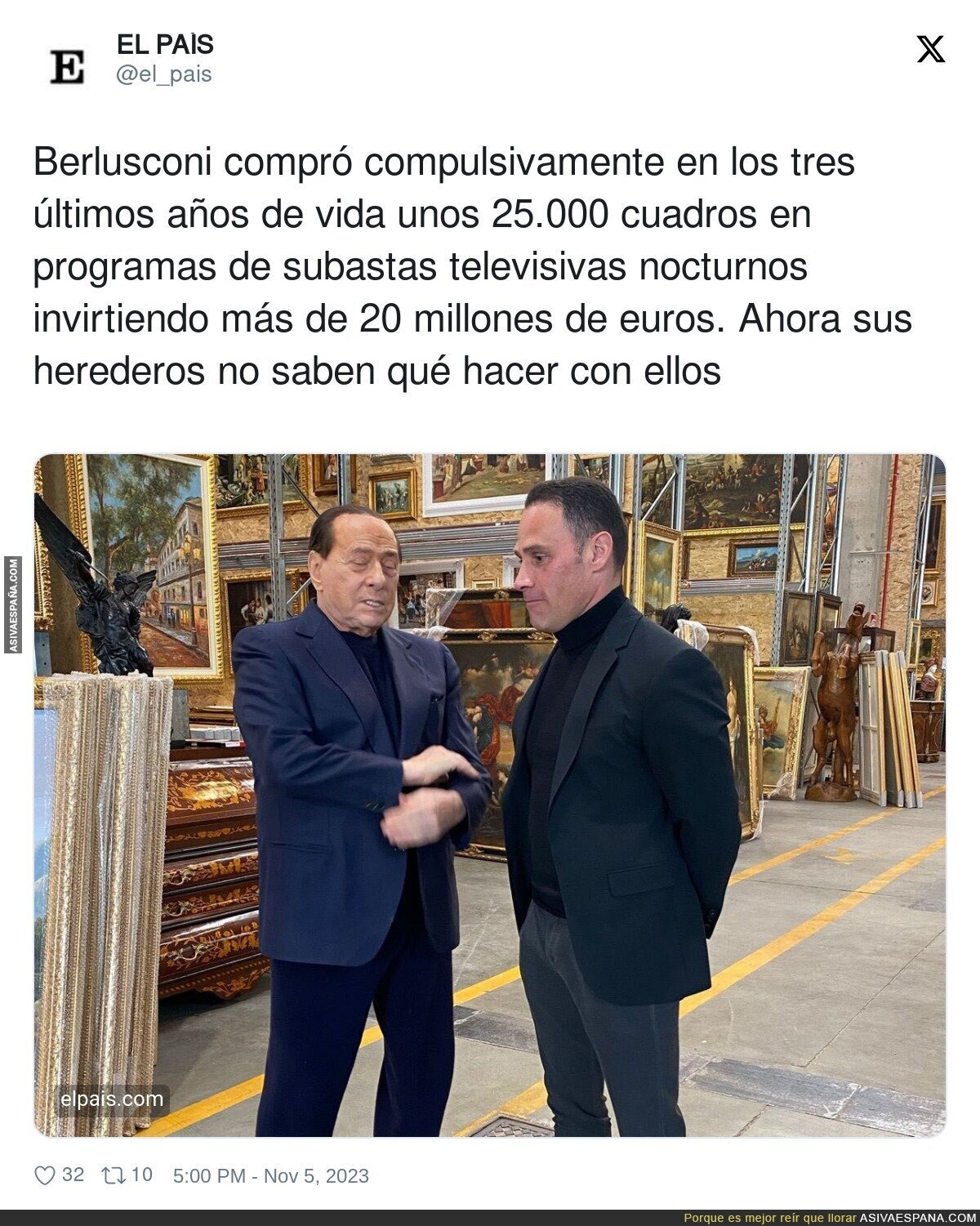 Las compras surrealistas de Berlusconi