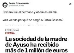 Tremendo negocio de la familia de Ayuso