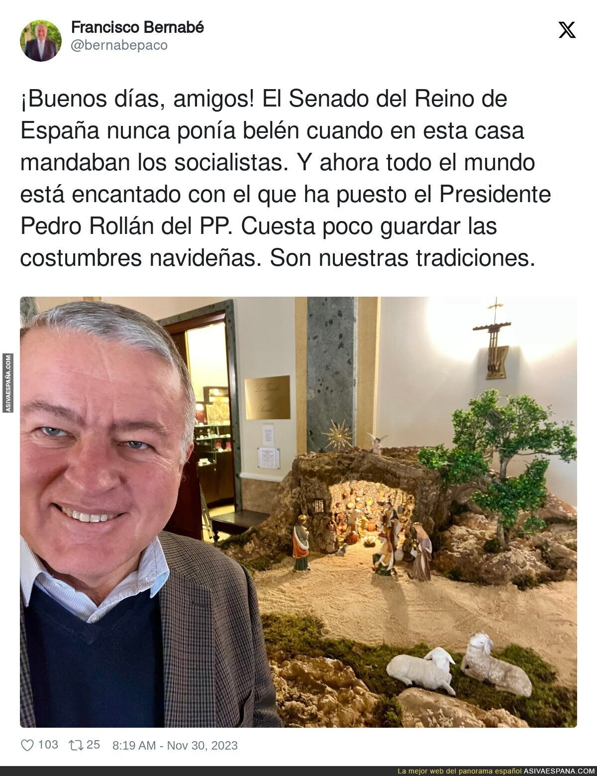 Este señor no se ha enterado que vivimos en un país laico