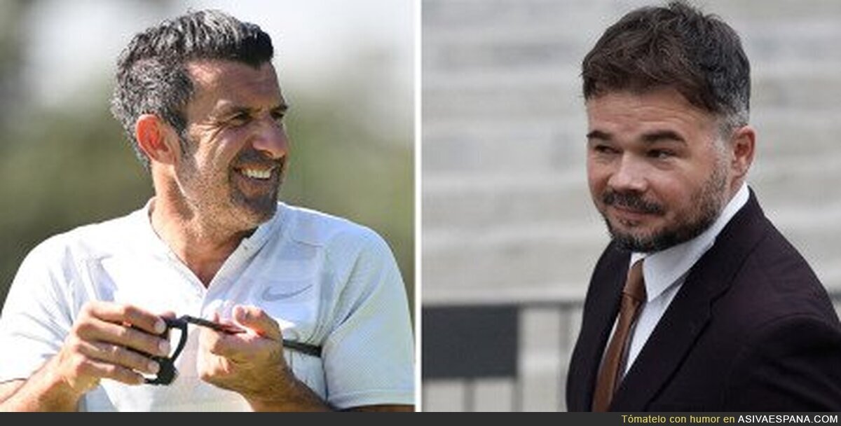 Gabriel Rufián le da duro a Luis Figo en esta pelea en redes sociales