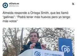 Almeida responde a Ortega Smith, que les llamó "gallinas"