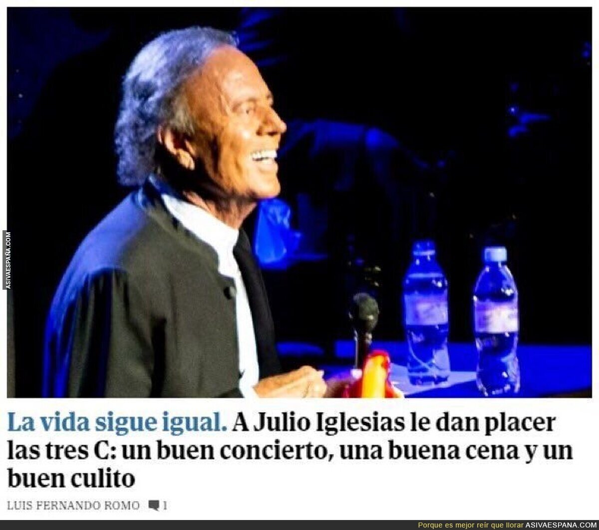 Julio Iglesias si que sabe llevar una buena vida