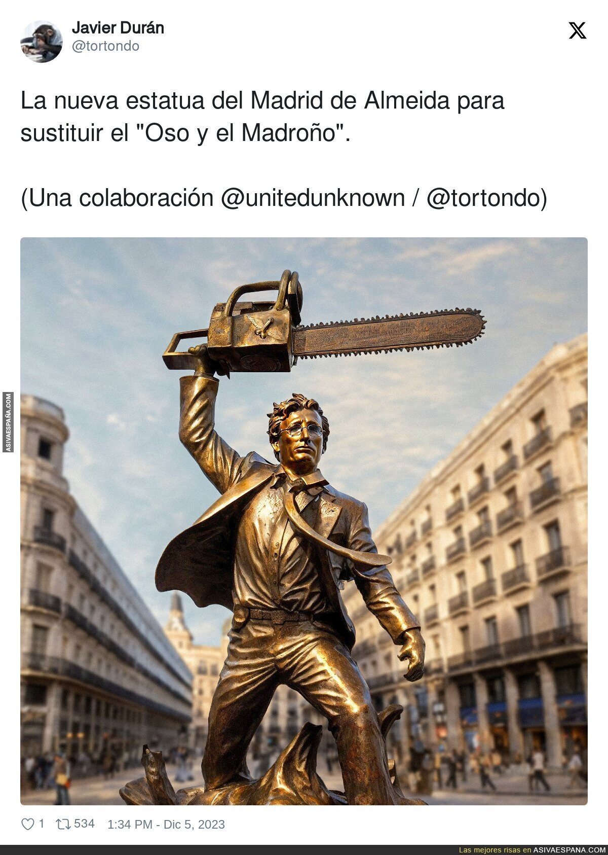 Una estatua que describe a la perfección a José Luis