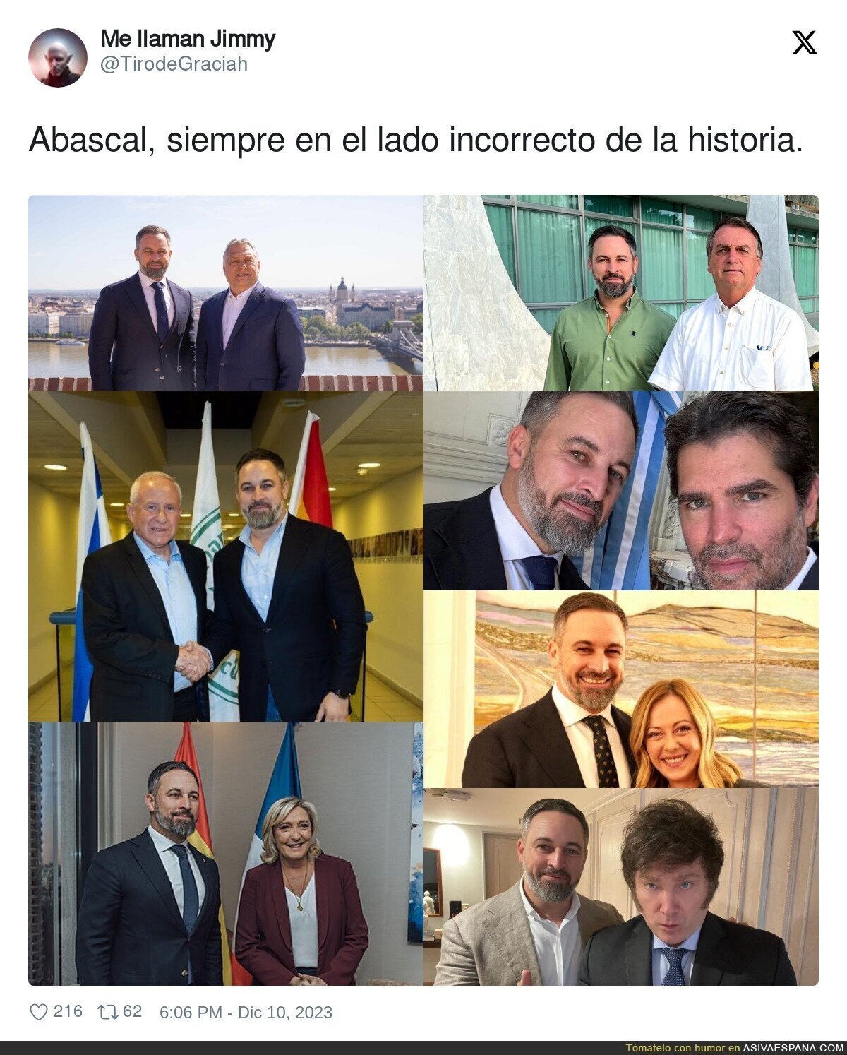 Todo lo que apoye Abascal es lo malo sin duda