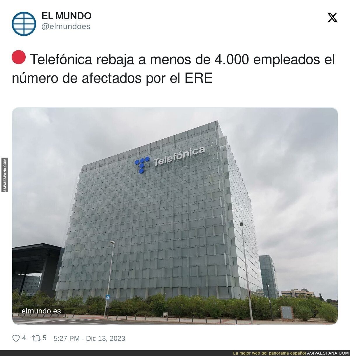 Telefónica y los afectados por su ERE