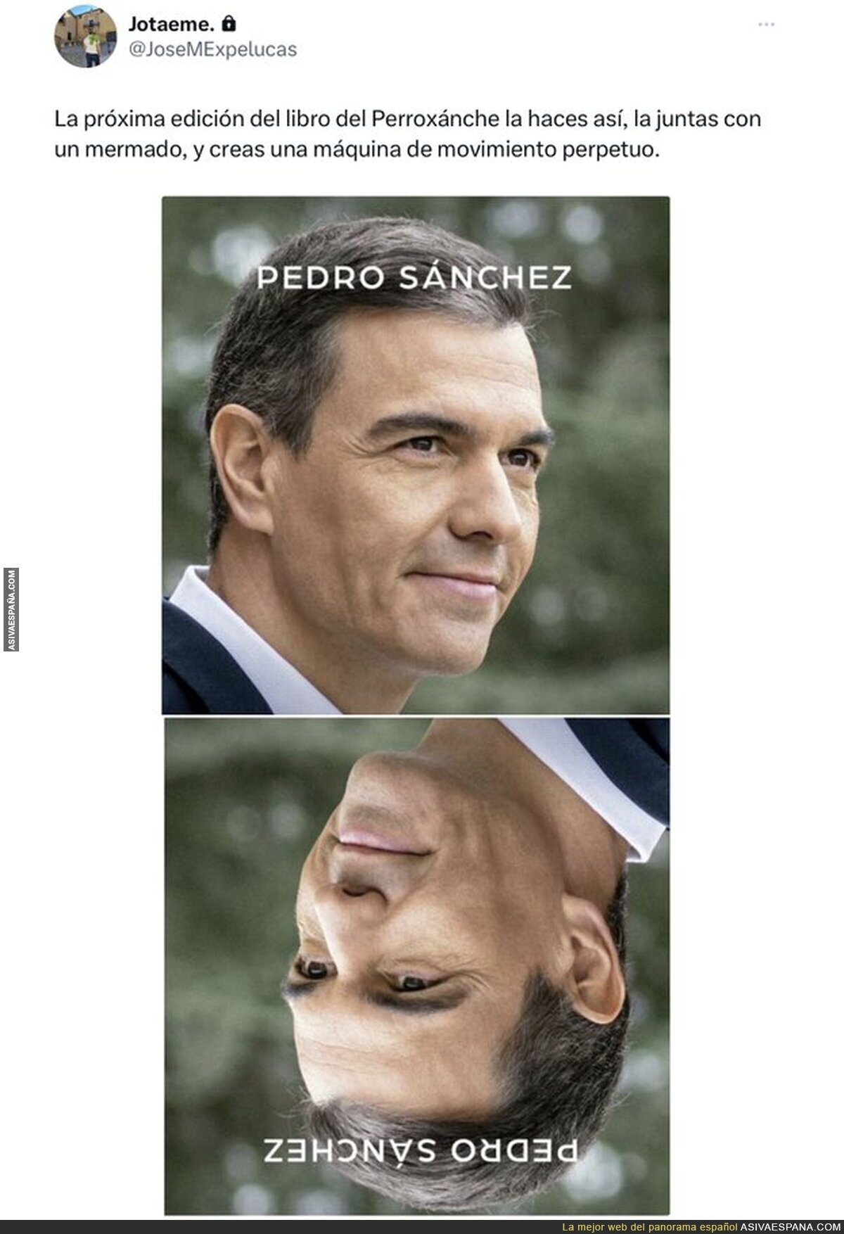 Genialidad con el libro de Pedro Sánchez