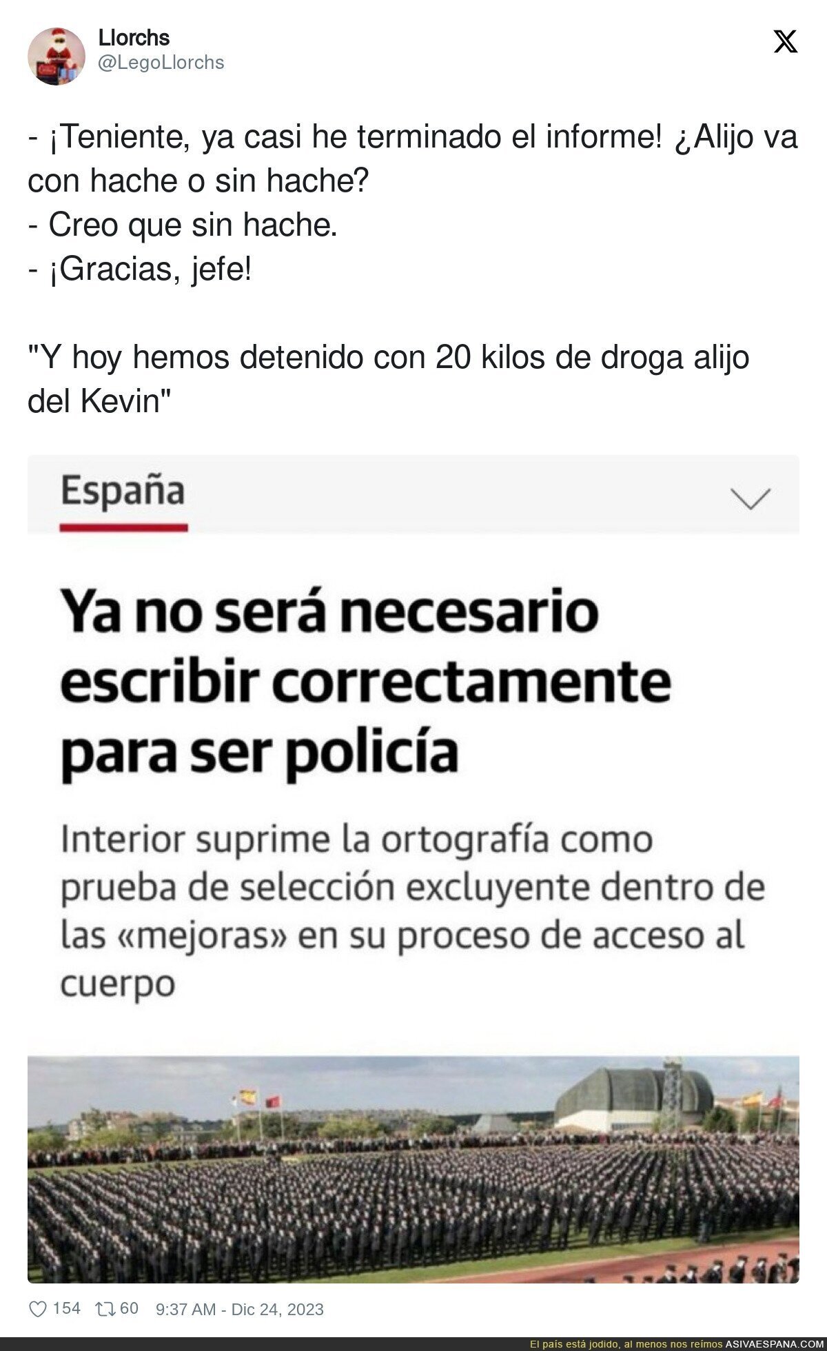 La formación de la policía bajo sospecha