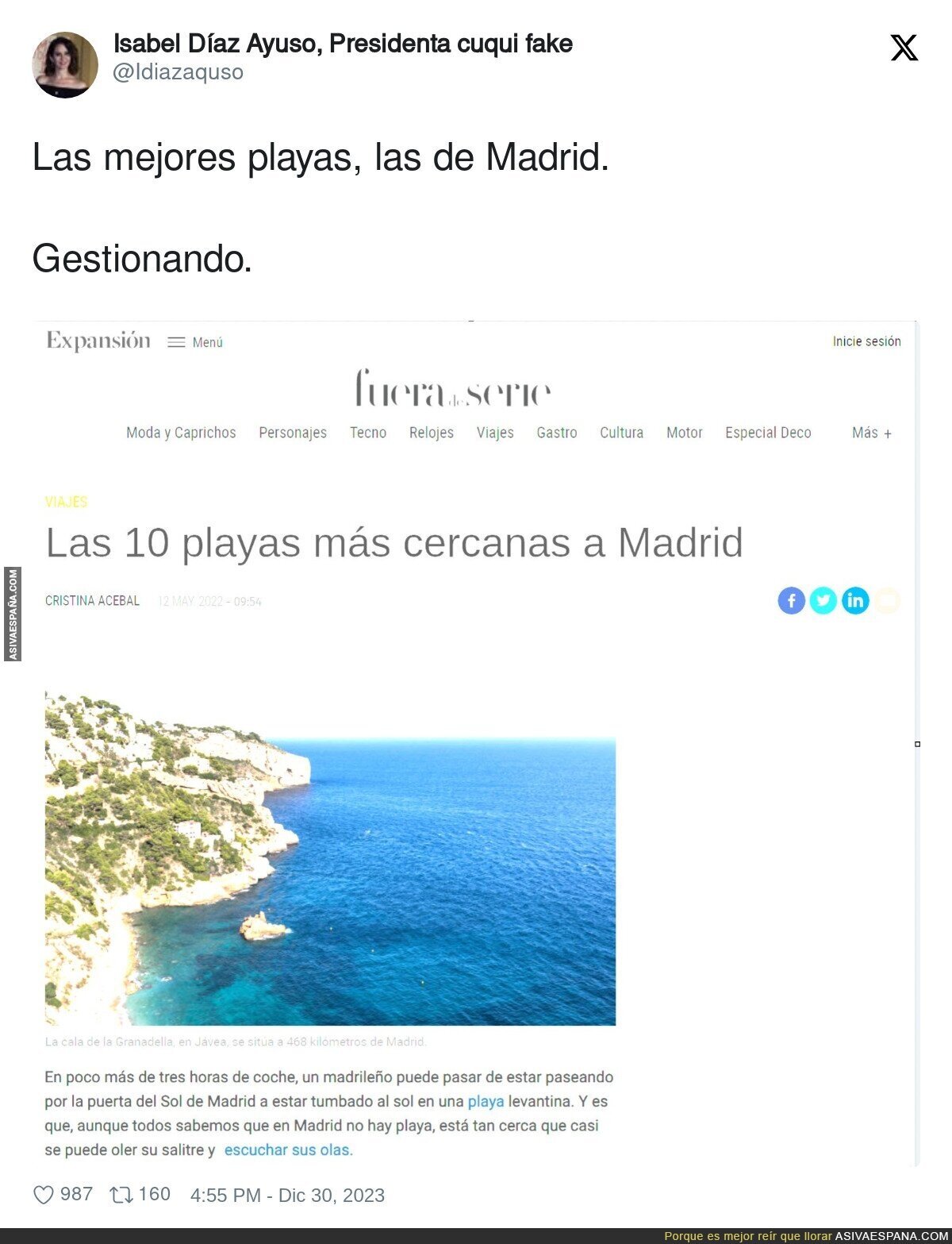 Madrid es un paraíso de las playas