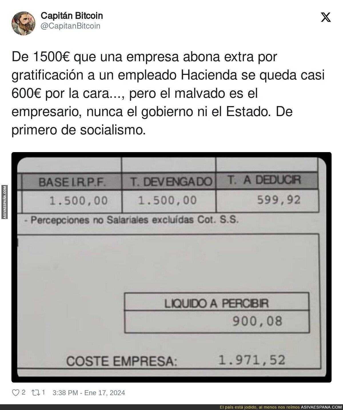 Falta poner en contexto que habrá hecho el empresario durante el año con ese trabajador...