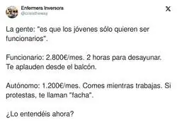 La gran diferencia de salarios y de esfuerzo para ganarlo