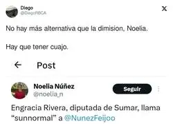 Noelia no está mucho para hablar