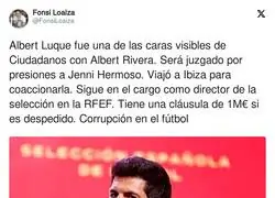 La que está liando Albert Luque