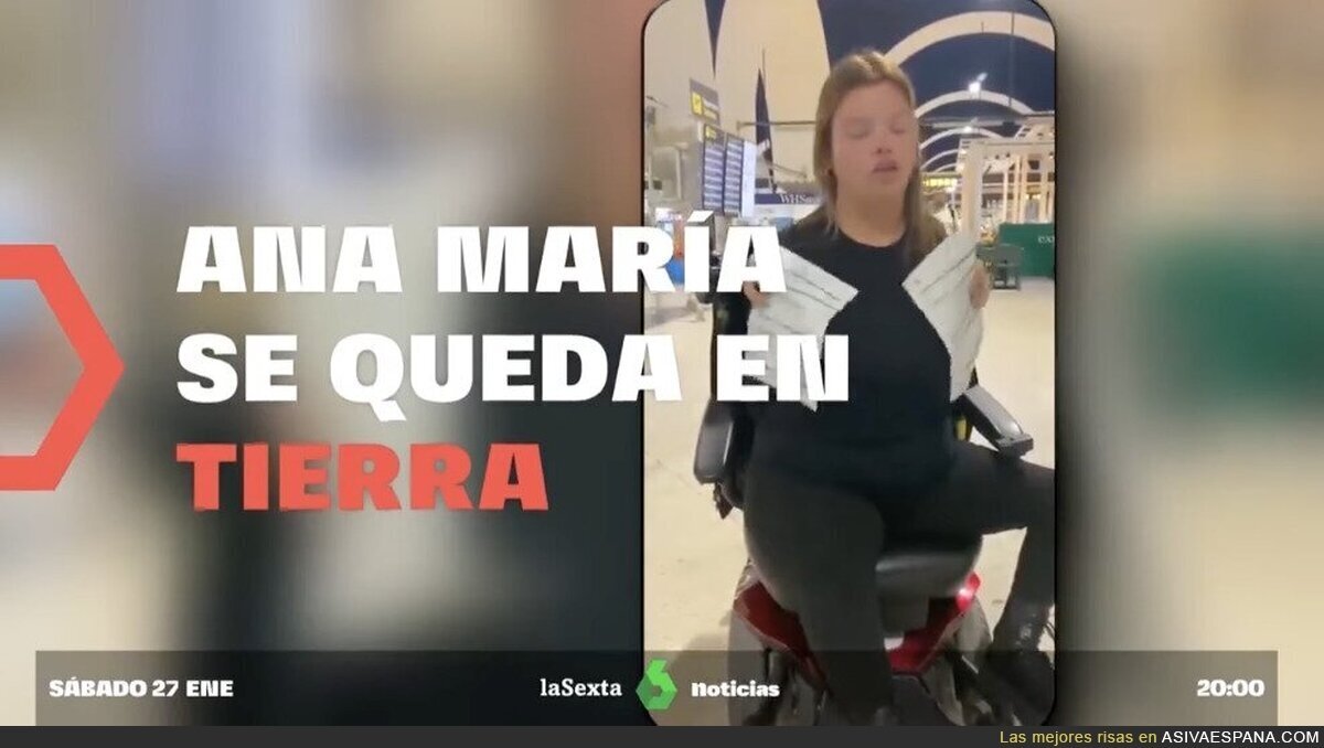 Esta joven con discapacidad desplazada en silla de ruedas denuncia a Ryanair