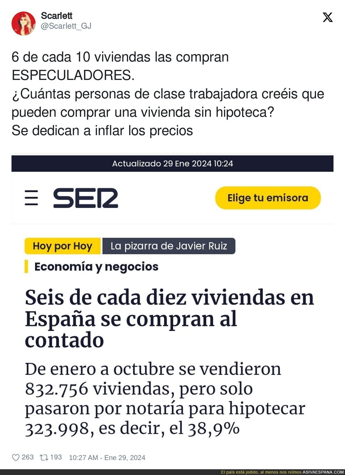 La gente que realmente compra casas en España