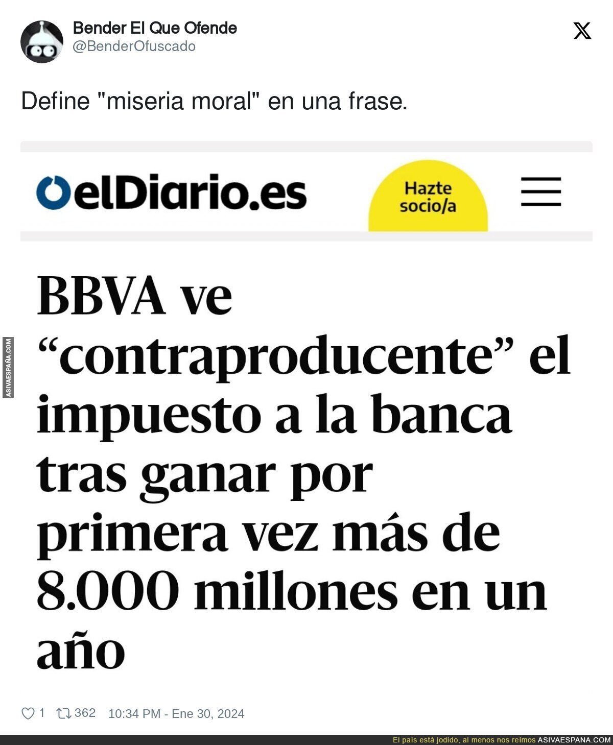 El BBVA no mira por la gente