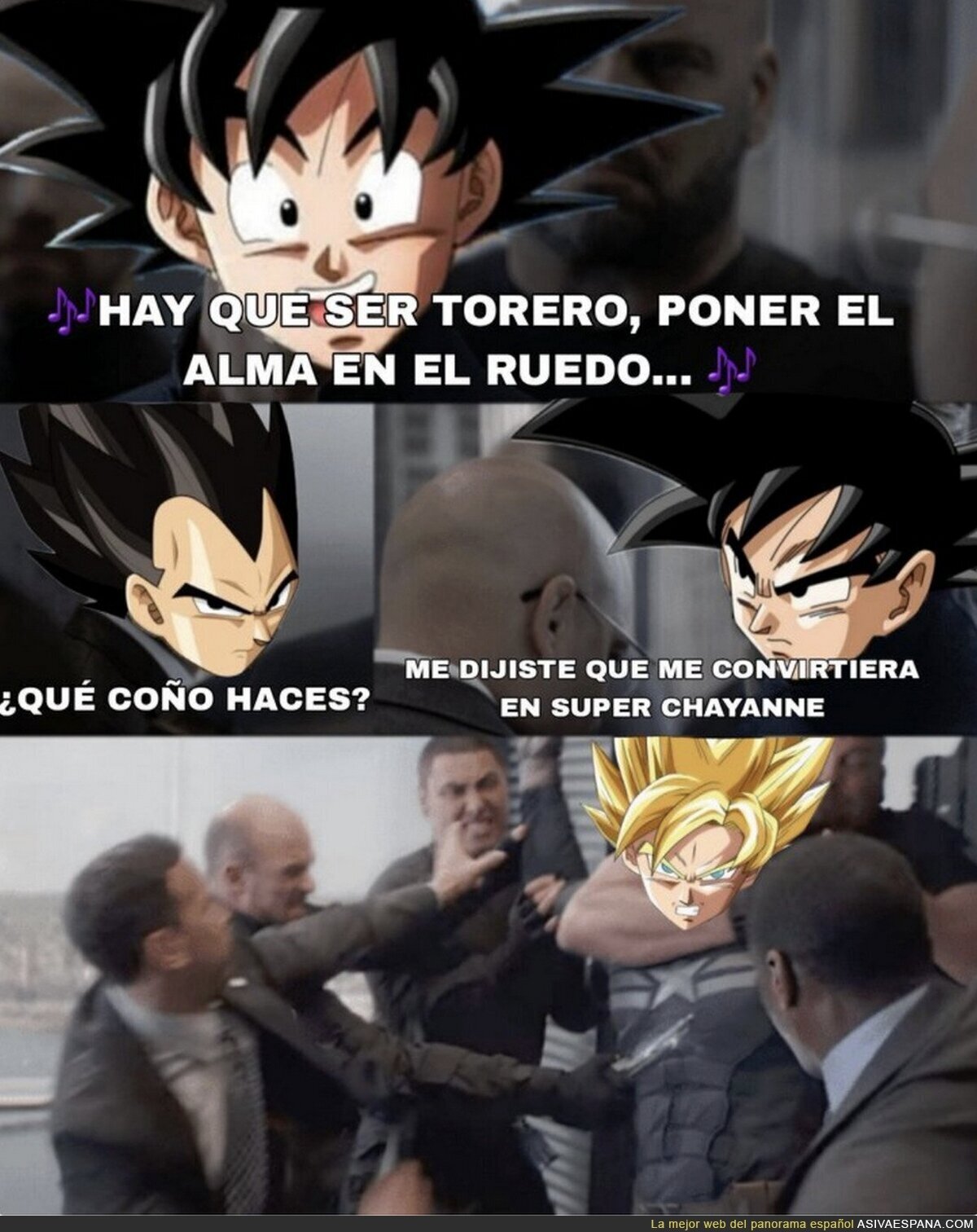 Goku está gracioso